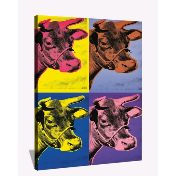 Andy Warhol Paintings Warhol Pop Art Cow Framed Wall Art For Bedroom Livingroom Office
