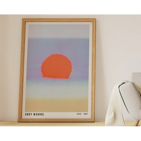 Andy Warhol Poster, Andy Warhol Sunset Print, Exhibition Wall Art, Pop Art Print, UNFRAMED PAPER POSTER