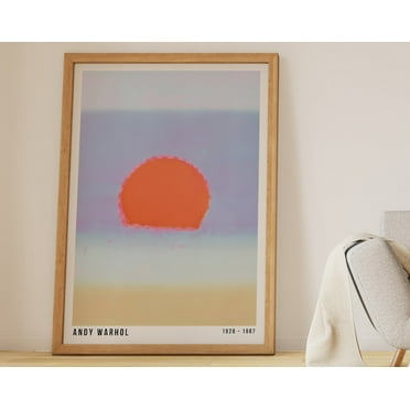 Andy Warhol Poster, Andy Warhol Sunset Print, Exhibition Wall Art, Pop Art Print, Wall Art, Modern Wall Decor, 8x12 UNFRAMED