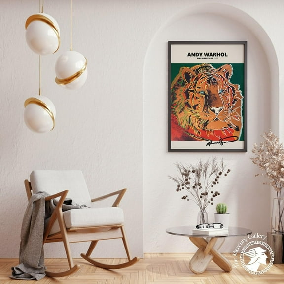 Andy Warhol Poster, Siberian Tiger Pop Art Print, Mid Century Modern Wall Decoration UNFRAMED Poster, 8x12
