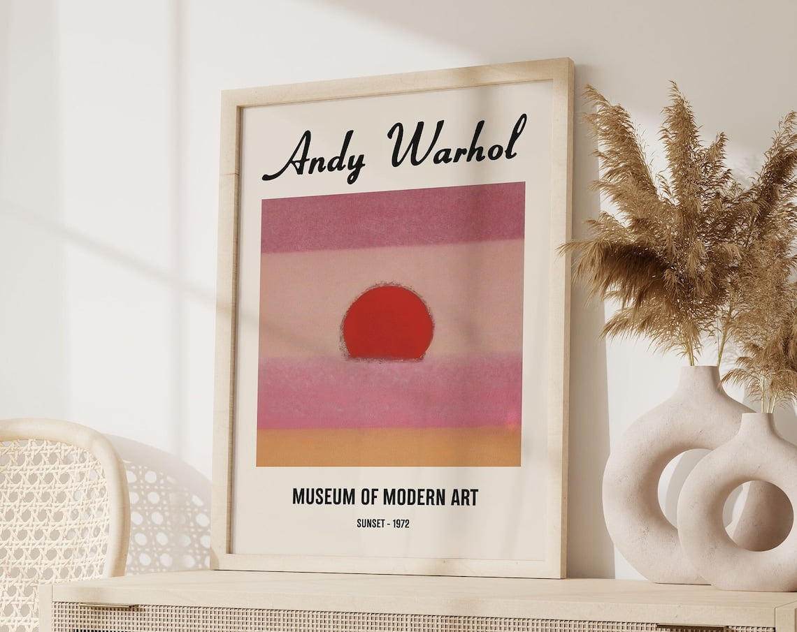 Andy Warhol Poster, Warhol Sunset Print, Home Wall Print, Andy Warhol