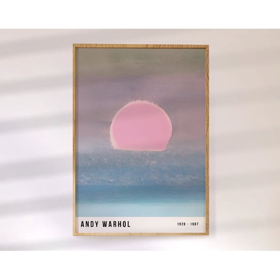Andy Warhol Print, Andy Warhol Sunset, Museum Poster, Exhibition Wall Art, Pop Art Print, UNFRAMED PAPER POSTER