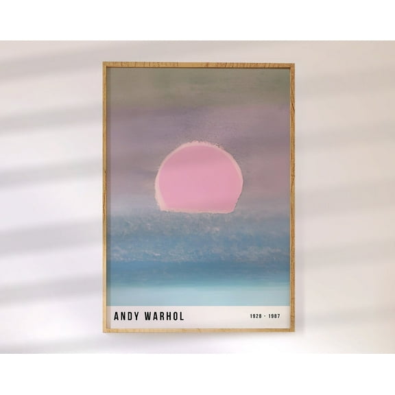 Andy Warhol Print, Andy Warhol Sunset, Museum Poster, Exhibition Wall Art, Pop Art Print, Wall Art, Modern Wall Decor, 8x12 UNFRAMED