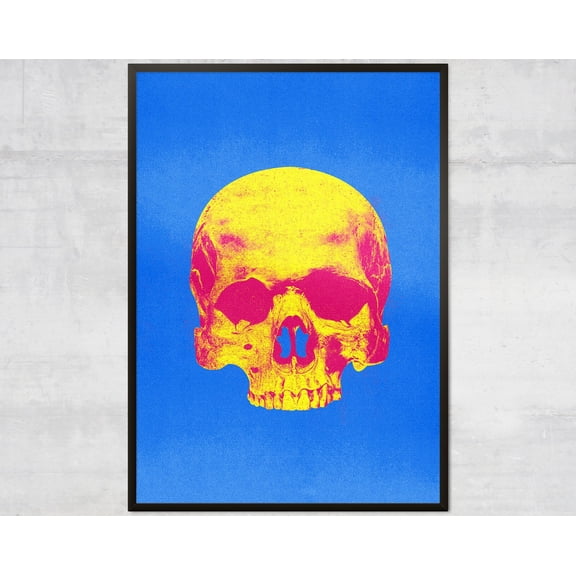 Andy Warhol Print, Popart Skull, Andy Warhol, Skull Print, Skull Art Poster, Vintage Pop Art Print, Gift Idea Wall Art, Modern Wall Decor, 8x12 UNFRAMED