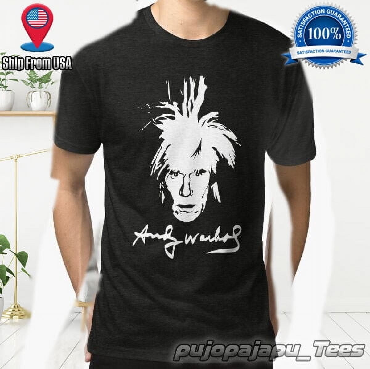 Andy Warhol Signature american funny cotton T shirt SIZE S-5XL ...