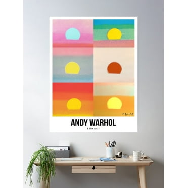 Andy Warhol Sunset Poster Wall Art, Modern Wall Decor For Living Room Bedroom, 8x12 UNFRAMED