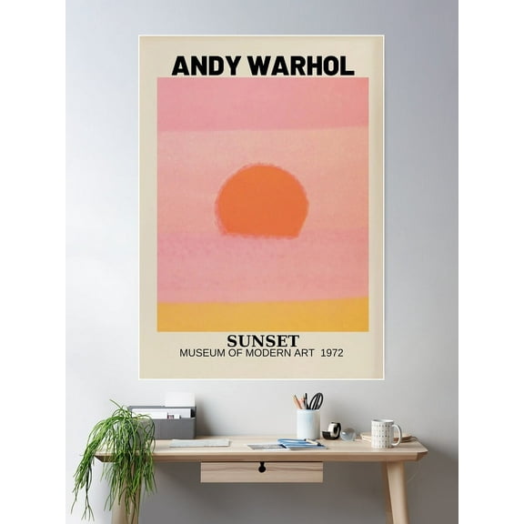 Andy Warhol Sunset Poster Wall Art, Modern Wall Decor For Living Room Bedroom, 8x12 UNFRAMED