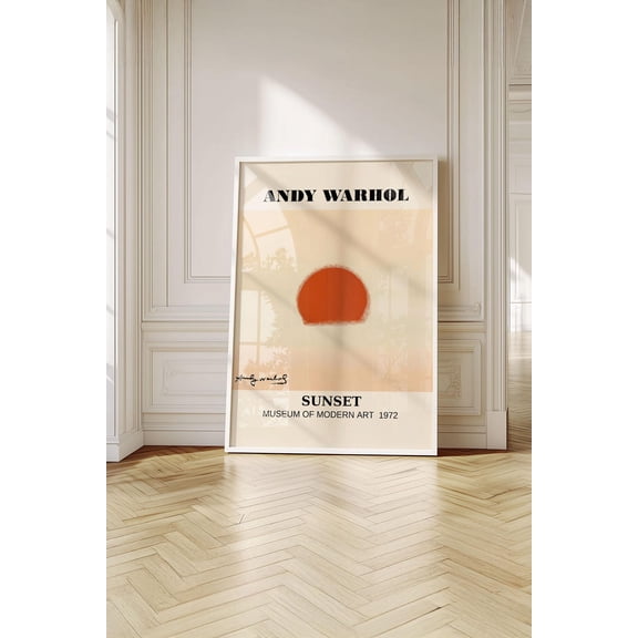 Andy Warhol Sunset Print Unpop Art Wall Decor Modern Abstract Minimalist Poster Gift Museum Quality Wall Art