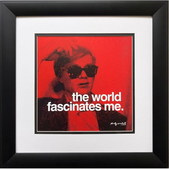 Andy Warhol "The World Fascinates Me" CUSTOM FRAMED Pop Art Generic