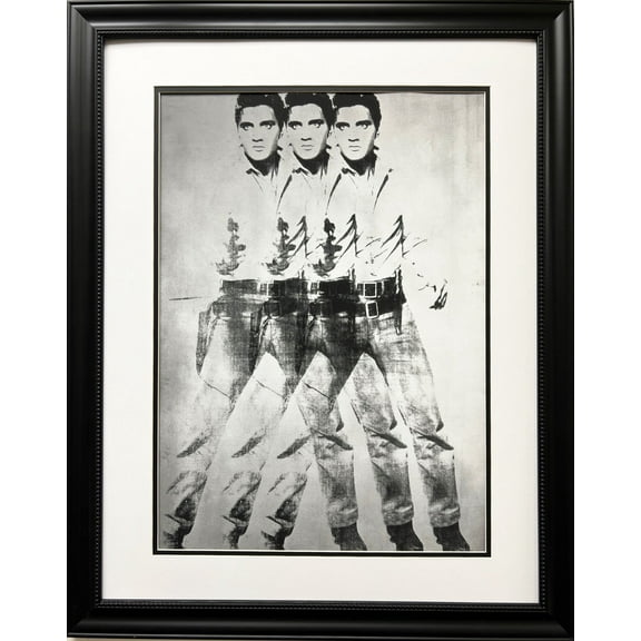 Andy Warhol "Triple Elvis (Large)" NEWLY CUSTOM FRAMED Pop Art Lithograph Generic