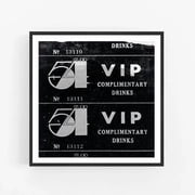 Andy Warhol Vip Ticket Studio 54 Fine Art Giclee Poster Clubbing Disco Music Poster