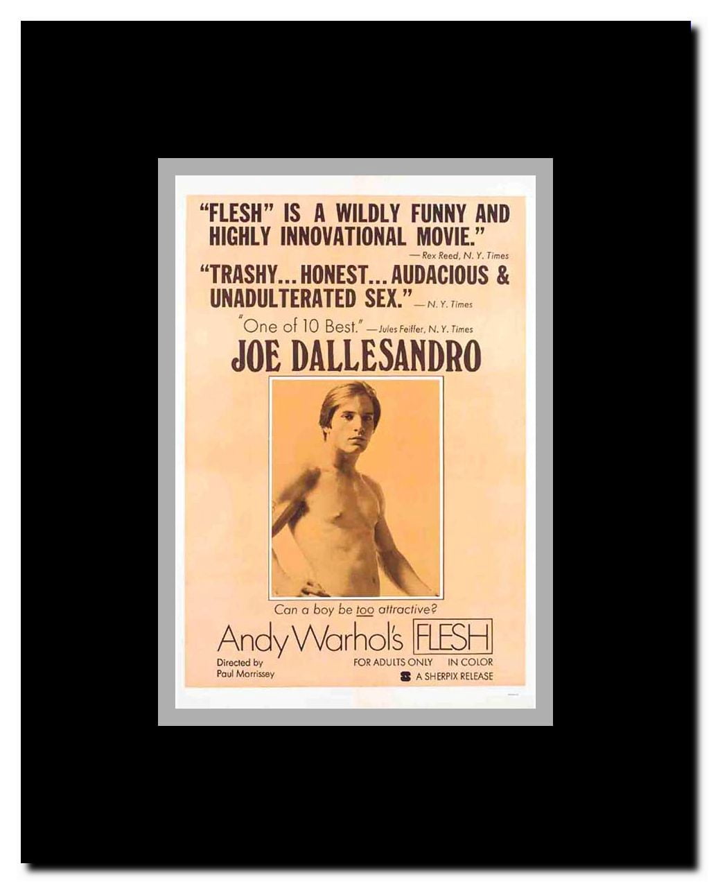Andy Warhol's Flesh Framed Movie Poster