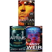 Andy Weir 3-Book Collection Set Project Hail Mary, The Martian & Artemis Sci-Fi Box Set Bundle