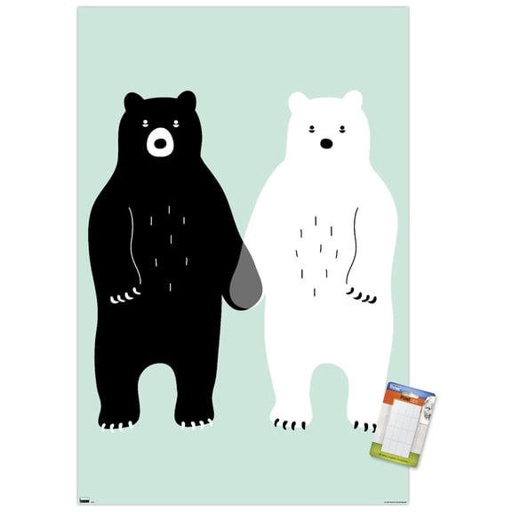 Andy Westface - Bears Gray Wall Poster, 22.375" x 34"