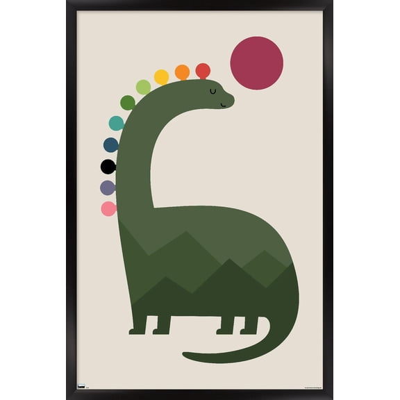 Andy Westface - Dino Light Up Wall Poster, 22.375" x 34" Framed