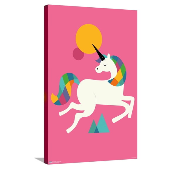Andy Westface - To Be A Unicorn Canvas Wall Poster, 22.375" x 34"
