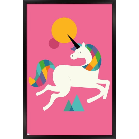Andy Westface - To Be A Unicorn Wall Poster, 22.375" x 34" Framed