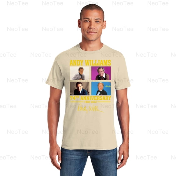 Andy Williams Anniversary Classic Crooner Music Legend Fan Tribute Gift T-Shirt Unisex, up to 5XL