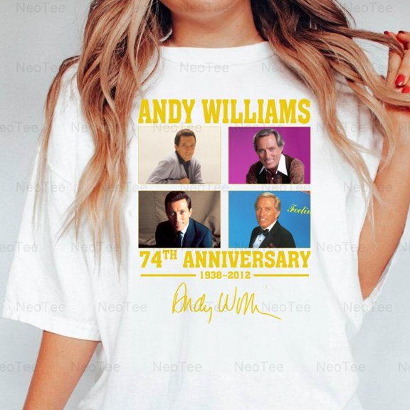 Andy Williams Anniversary Classic Crooner Music Legend Fan Tribute Gift T-Shirt Unisex, up to 5XL