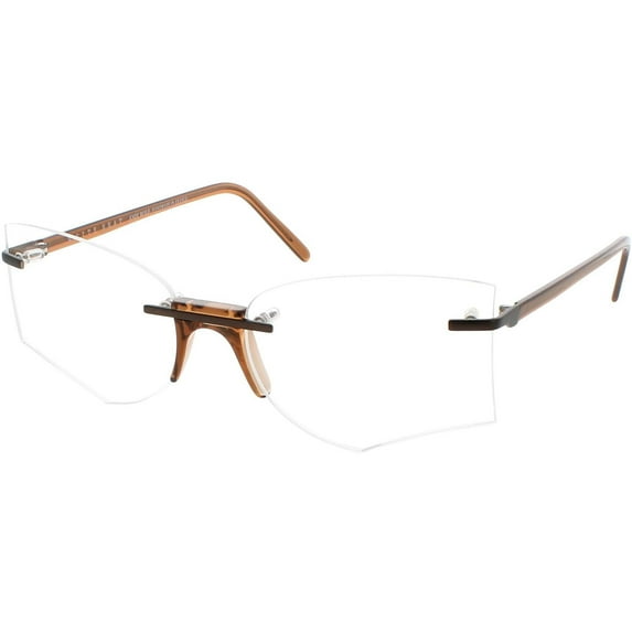 Andy Wolf Zariah E Women's Brown Metal/Acetate Frame Eyeglasses