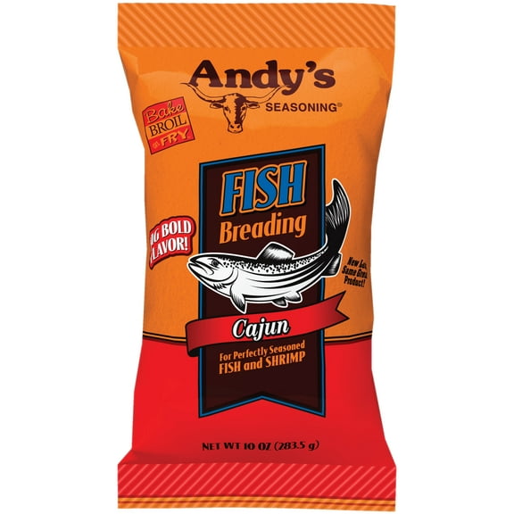 Andy's Seasoning Quality Cajun Fish Breading, 2-Pack 10 oz. Bags