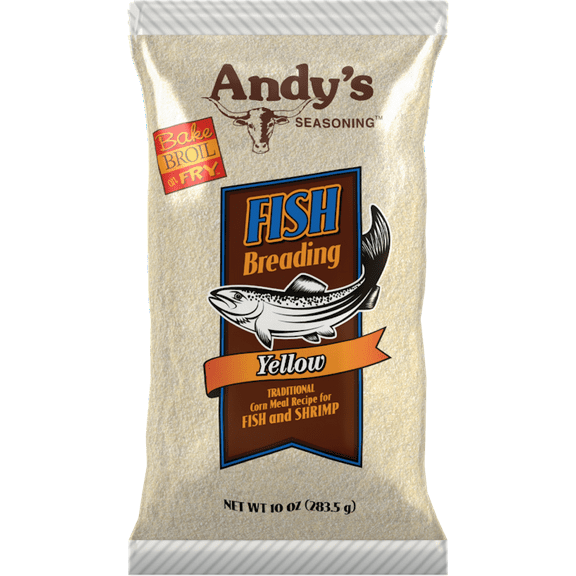 Andy's Seasoning Quality Yellow Fish Breading, 2-Pack 10 oz. Bags