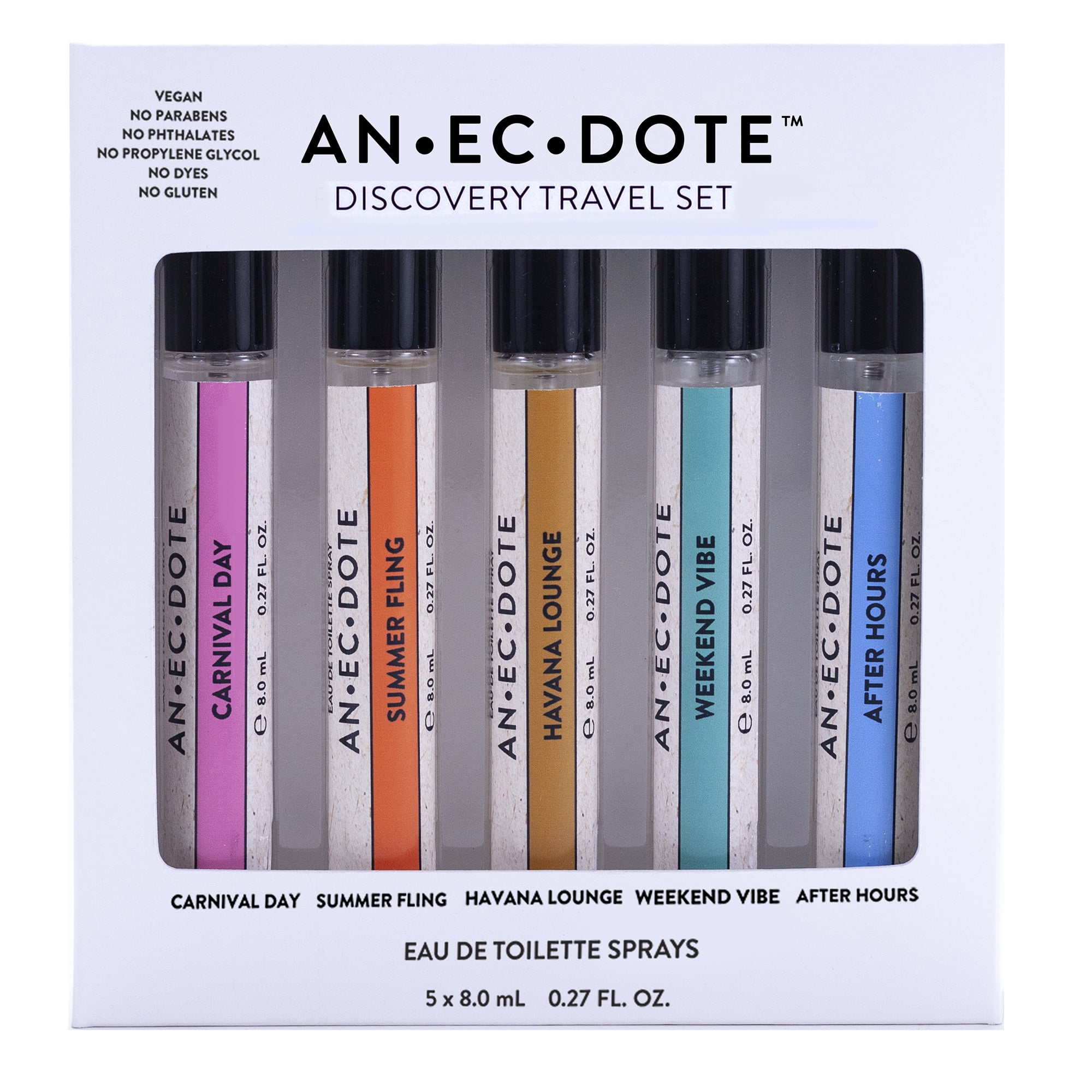 Anecdote Eau de Toilette Spray Fragrance Discovery Set Unisex 5 x .27 oz