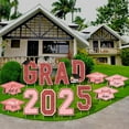 thumbnail image 1 of Aneco Waterproof 2025 Grad Yard Signs Plastic Graduation Yard Signs Party Outdoor Lawn Decorations 16 Inches Glitter Congrats Grad Yard Signs with Stakes for Outdoor, Lawn Party Decor (Blue), 1 of 10
