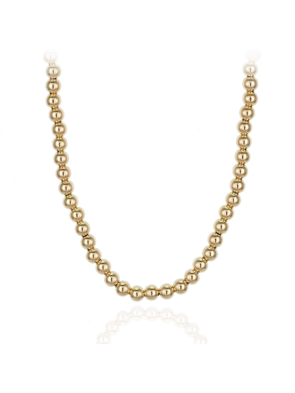 Anela 14 kt Gold Filled 3mm Beaded Necklace for Layering