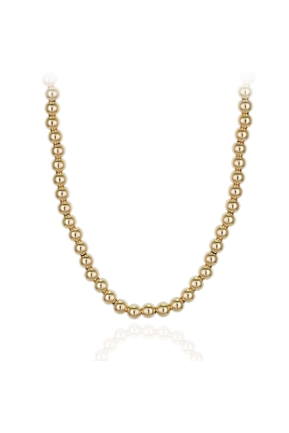 Anela 14 kt Gold Filled 3mm Beaded Necklace for Layering