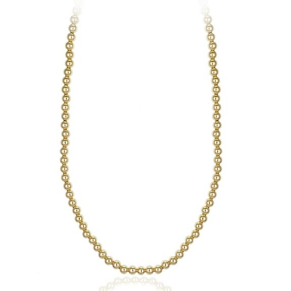 Anela 14 kt Gold Filled 4mm Beaded Necklace for Layering