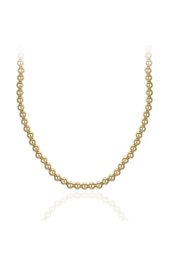 Anela 14 kt Gold Filled 4mm Beaded Necklace for Layering