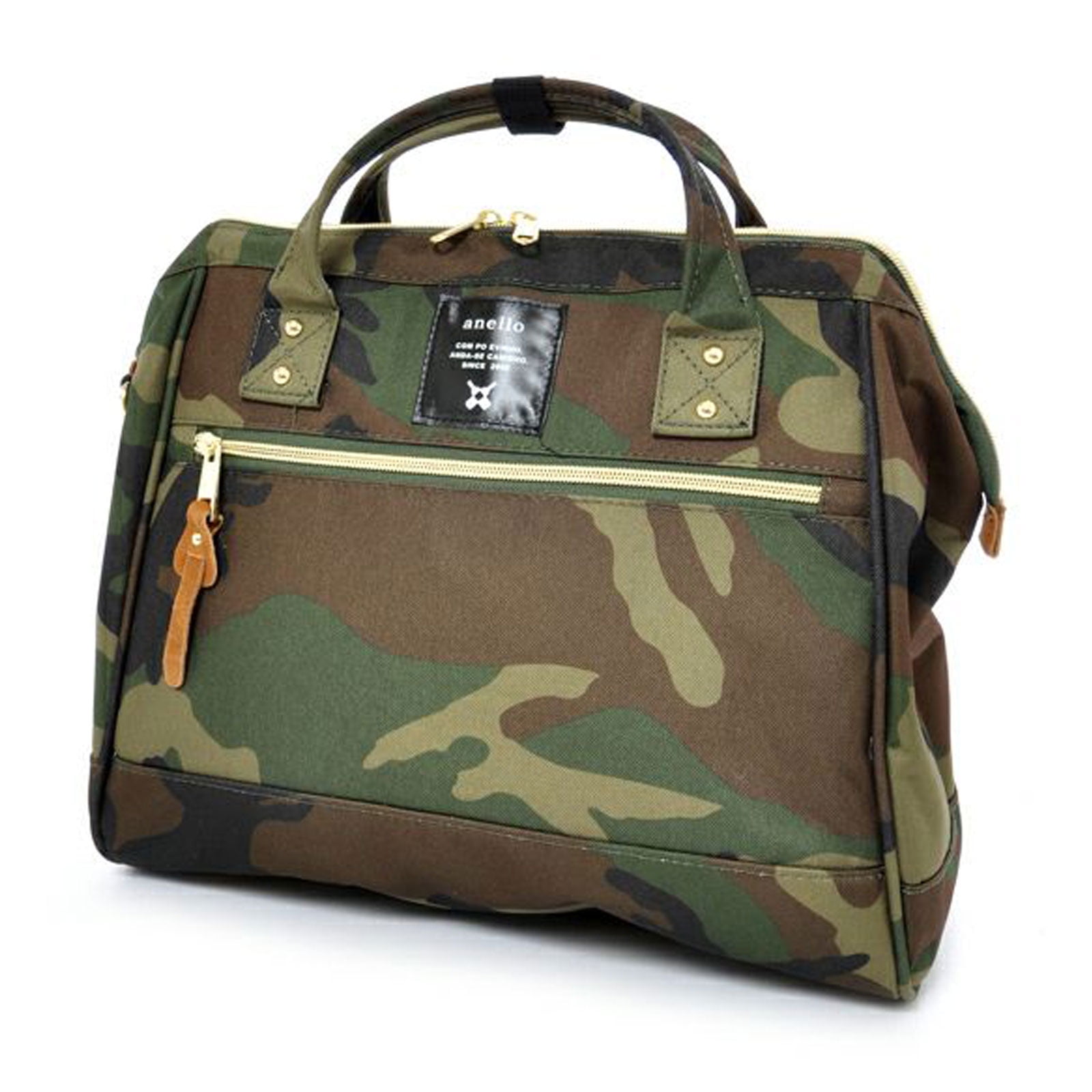 Anello Official Camouflage (Large Size) Japan Fashion Shoulder Top-Handle  Satchels Cross-Body Bag AT-H0852-CAMO