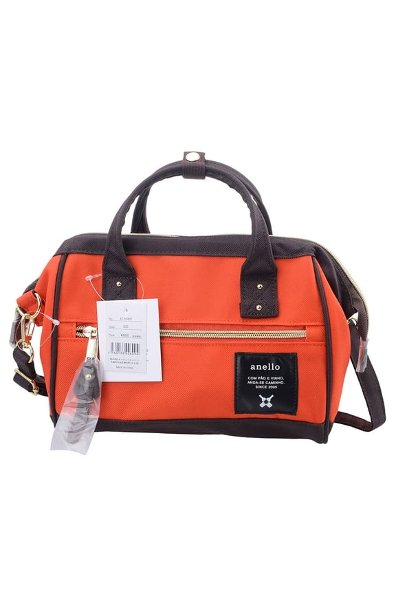 Official Neon Orange / Brown Japan Fashion Shoulder Top-Handle Satchels Cross-Body Bag AT-H0851-OD