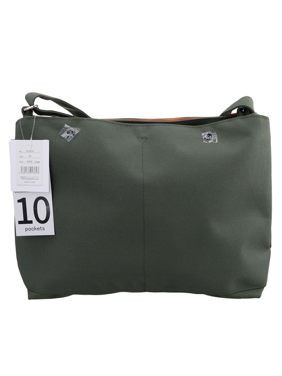 Offiical Leaf Green 10 Pockets Shoulder Fashion Cross-Body Message Tablet Bag Unisex AT-S0111-KH