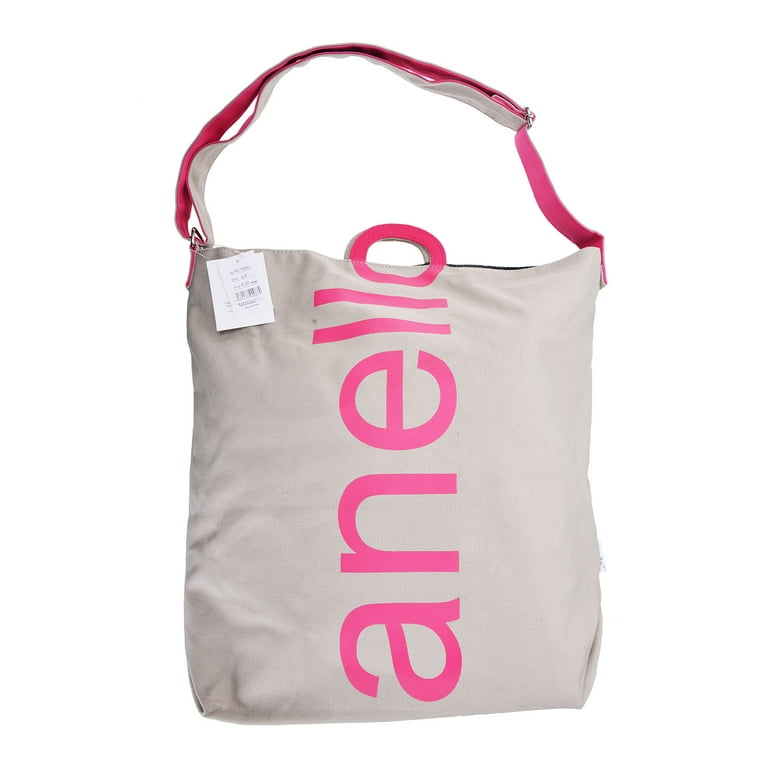 Anello Offiicial Grey Pink Japan Fashion Anello Logo Top Handle Cross Body Bag Limited Edition At s0061 gp Multi Color