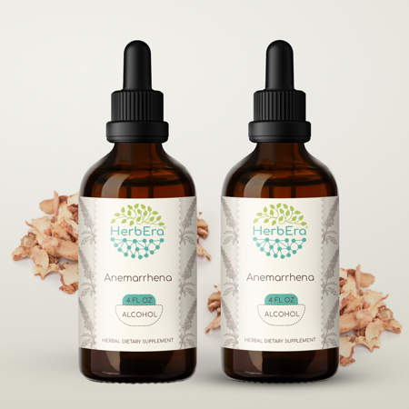Anemarrhena Alcohol Herbal Extract Tincture, Super-Concentrated Anemarrhena, Zhi Mu (Anemarrhena Asphodeloides) Dried Root 2x4 oz