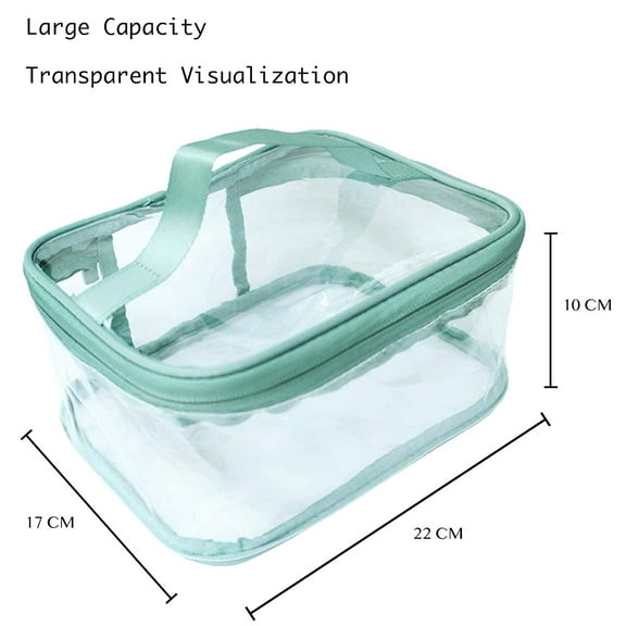 Anemel 2pcs Toiletry Bag Makeup Cosmetic Clear Bag Portable Waterproof Transparent Bag