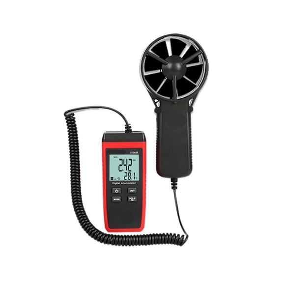 Anemometer Digital Wind Speed Temperature Tester LCD Display Air Flow Speed MAX/AVG Measurement Wind