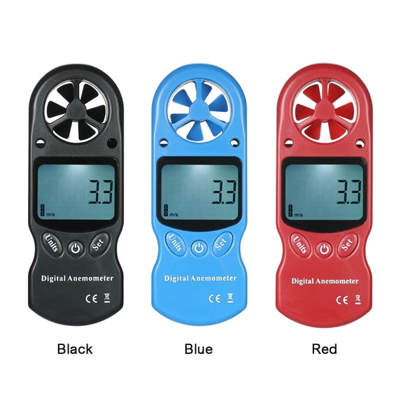 Anemometer,Wind Chill/heat Pressure/altitude Chill/heat Pressure/altitude Meter Anemometer Wind Chill/heat 1 Handheld Anemometer 8 In 1 Handheld Anemometer Wind Meter With Lcd Xibany Black