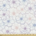 thumbnail image 1 of Ambesonne Anemone Flower Fabric by the Yard Upholstery, Pastel Petals, 1 Yard, Dried Rose Slate Blue, 1 of 4