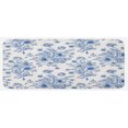 thumbnail image 1 of Anemone Flower Kitchen Mat, Floral Pattern with Bouquet of Blue Flowers Delicate Victorian Design, Plush Decorative Kitchen Mat with Non Slip Backing, 47" X 19", Night Blue White, by Ambesonne, 1 of 1