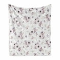 thumbnail image 1 of Anemone Flower Soft Flannel Fleece Blanket, Shabby Form Spring Pattern Blossoming Bridal Bouquets Romantic, Cozy Plush for Indoor and Outdoor Use, 50" x 70", Baby Pink Lilac Purple, by Ambesonne, 1 of 6