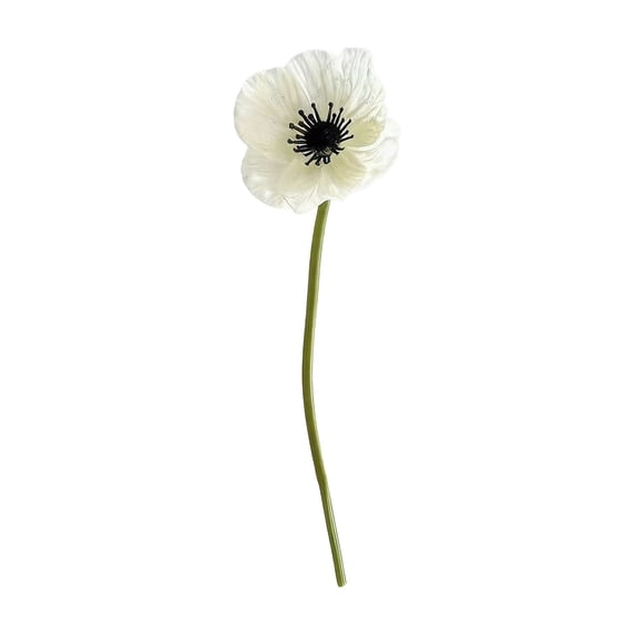 Anemone Flowers Artificial, Ngxiha 1Pcs 11 Inch Real Touch Artificial Flowers, Flowers Artificial Real Artificial, Reusable Flowers Bouquet for Home Office Desk Vase Decor Anemone