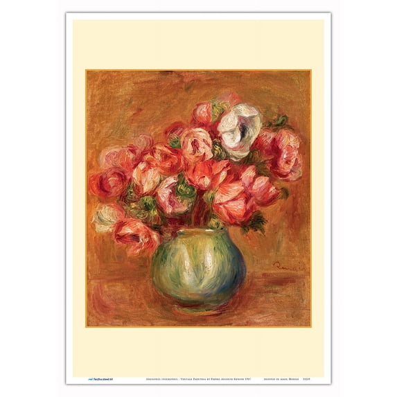 Anemones (Anémones) - Vintage Painting by Pierre-Auguste Renoir c.1907 - Master Art Print 10in x 14in