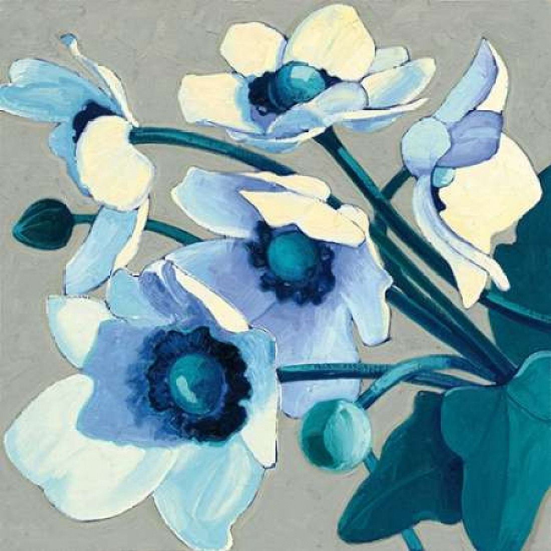 Anemones Japonaises III Canvas Art - Shirley Novak (24 x 24)