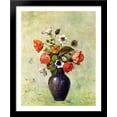 thumbnail image 1 of Anemones and Poppies in a Vase 28x34 Large Black Wood Framed Print Art by Odilon Redon, 1 of 2