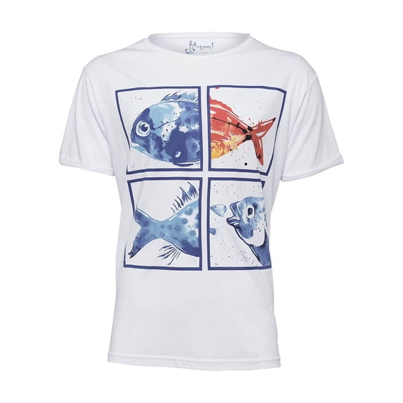Anemoss Aquarium Crew Neck Mens T Shirt