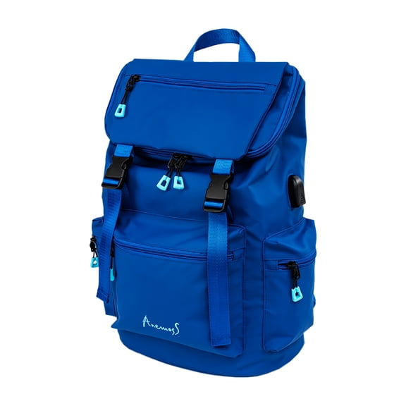 Anemoss Laptop Backpack, Waterproof Bag, 15'' Laptop Compartment, ideal for Work, Travel, School, University, Hiking, Navy Blue