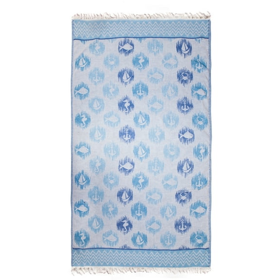 Anemoss Turkish Beach Towel 39 x 70 100% Cotton Extra Large Turkish Peshtemal